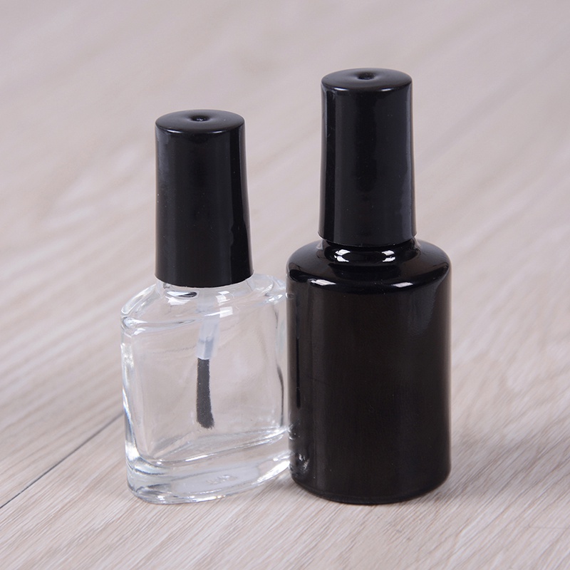 Chai Thủy Tinh Rỗng Trong Suốt Kèm Cọ Vẽ Móng 10 / 15ml