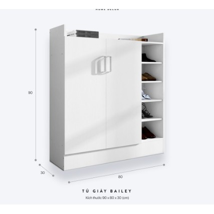 Tủ giày gỗ BAILEY