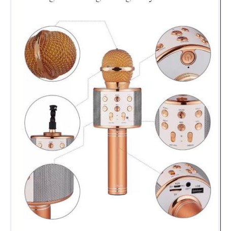 Micro Karaoke KIÊM Loa Bluetooth WS-858 giá rẻ |NgaAnh