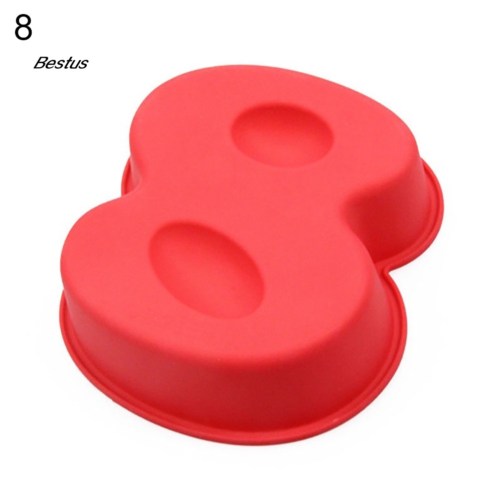 Khuôn silicone số 0/1/2/3/4/5/6/7/8 làm bánh kem sinh nhật DIY