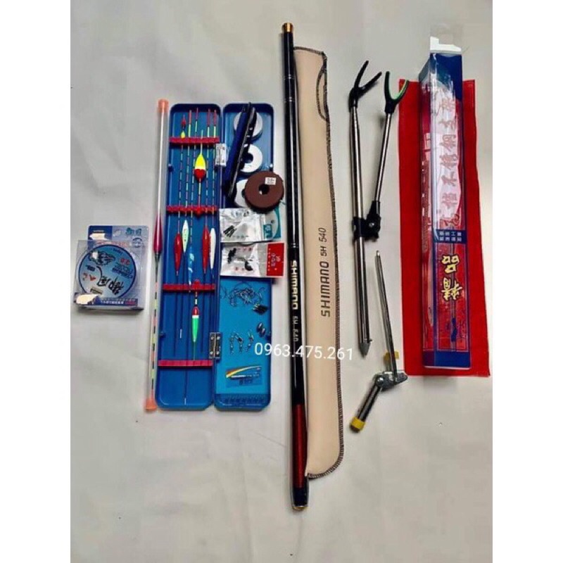 Bộ cần câu tay 5h đầy đủ phụ kiện, combo cần câu tay shimano 5h - câu đài giá sỉ đủ size