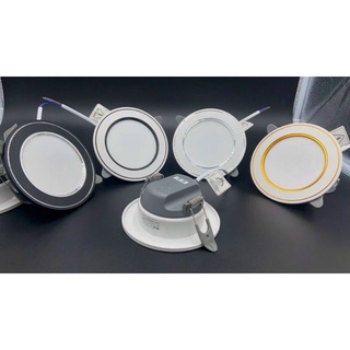 Đèn Led Downlight Âm Trần 7W 3 Chế Độ 3 Màu Tăng phô liền Viền Vàng Bạc phi 75 đến 90 Ensco