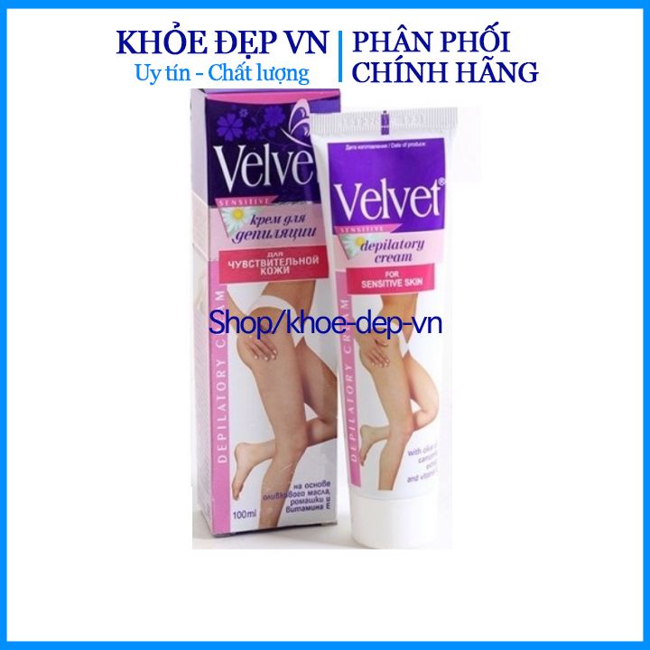 Kem tẩy lông Velvet chuẩn Nga - tẩy lông dễ dàng - phù hợp với mọi loại da - Tuýp 100ml