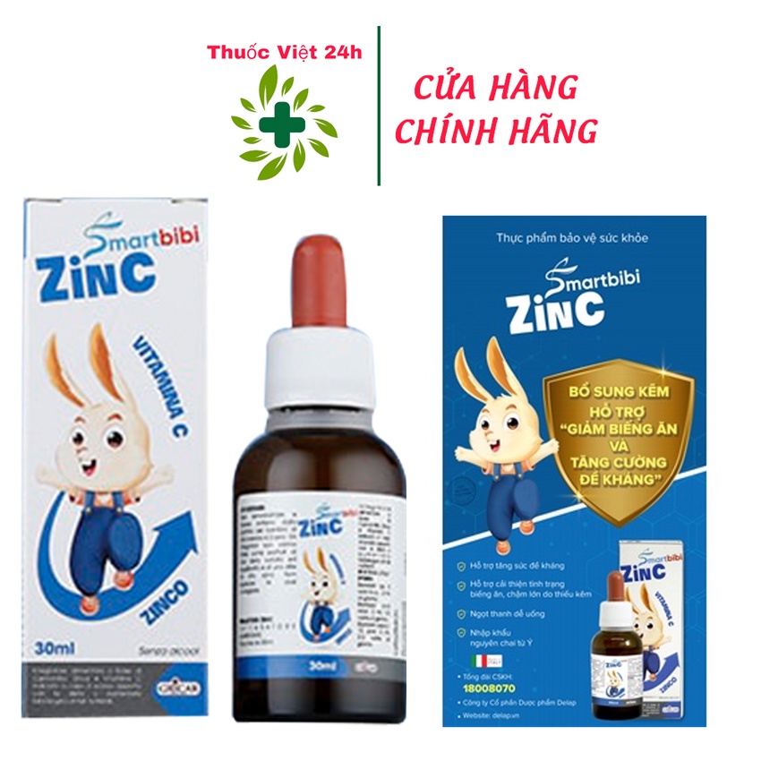 Smartbibi ZINC 30ml – Bổ sung kẽm cho trẻ Thuocviet24h
