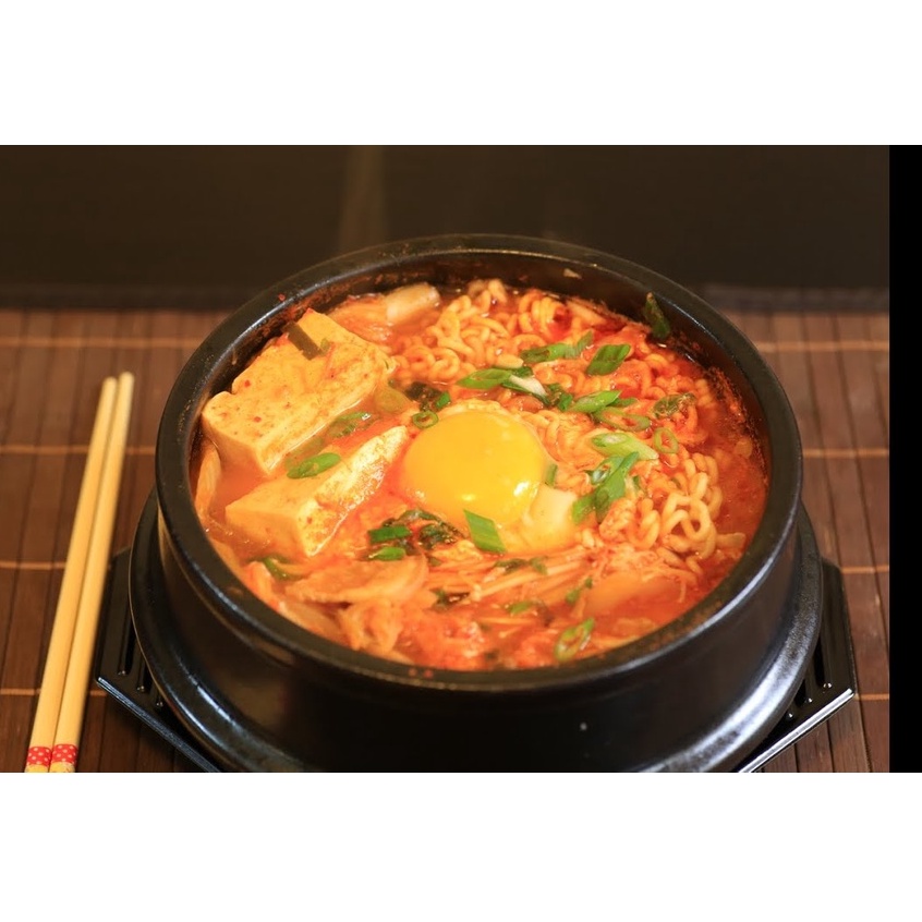 Thố,nồi đất nâu tráng men 16cm-1300ml nấu mì cay,súp kim chi ,canh Bulgogi kiểu Hàn Quốc kèm đế lót