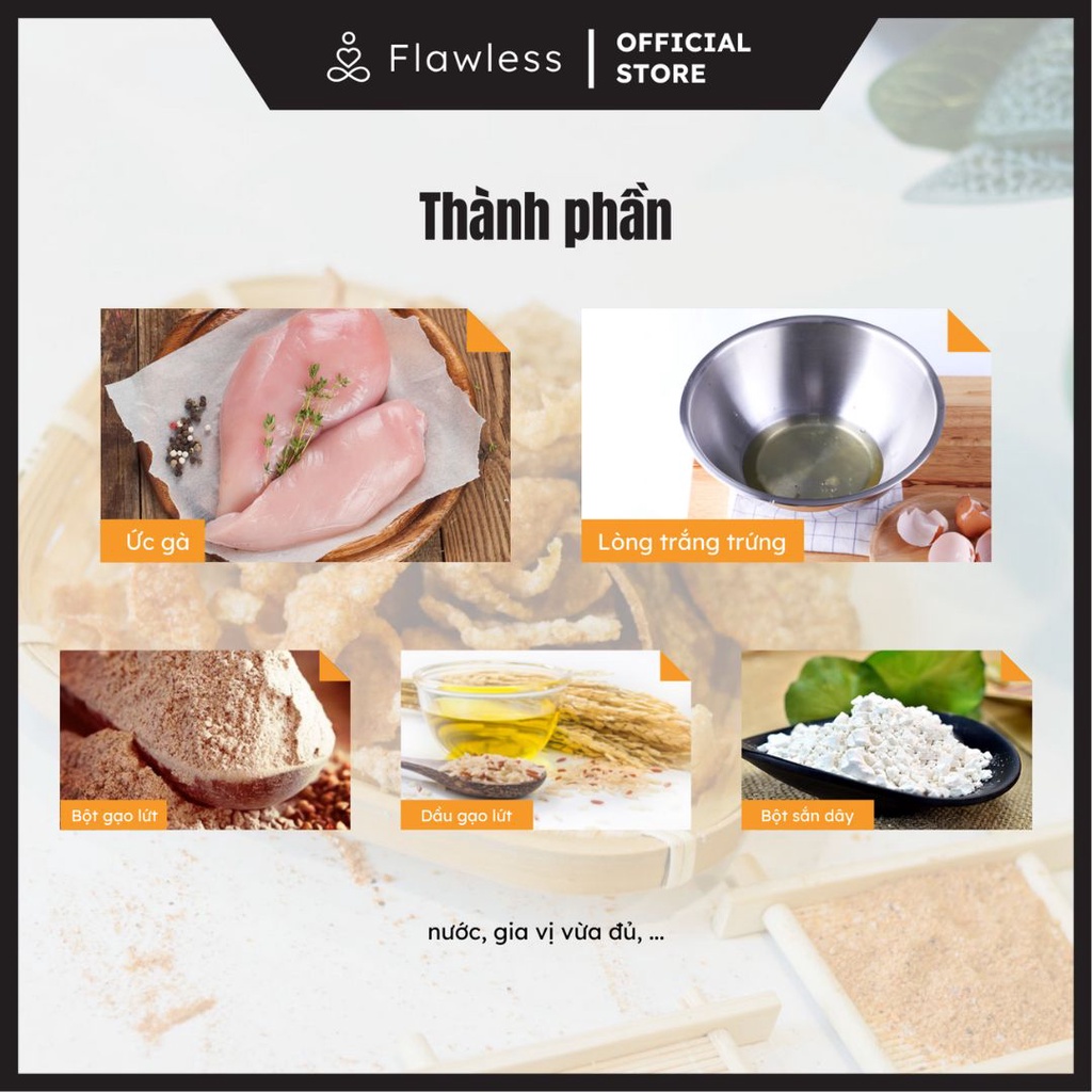 Snack ăn kiêng Ức gà/Đậu gạo lứt Flawless Ăn ngon | Ăn vặt healthy, đồ ăn kiêng eatclean, tăng cơ, giảm mỡ, giảm cân