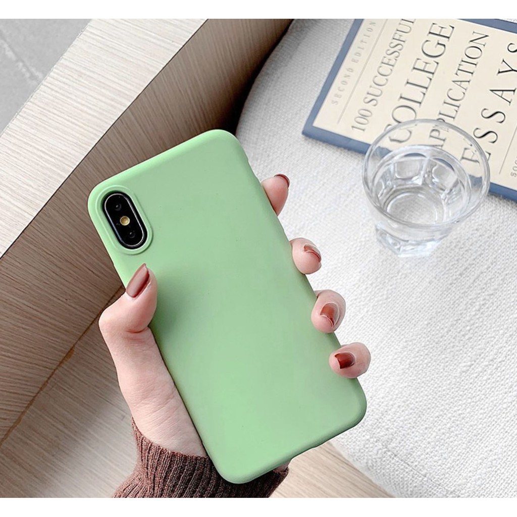 Ốp Lưng Mềm Mại Trơn Xanh Matcha( Lá Trà ) Ốp Dẻo Iphone 5s/6s/6/7/8/7plus/8plus/x/xs/xsmax F1-5