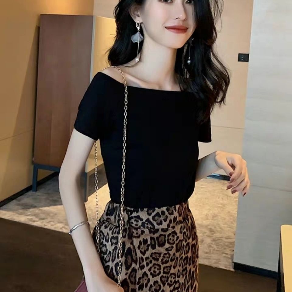 Chất lượng tốt Sản phẩm nổi bật Áo Thun Trễ Vai Một Bên Tay Ngắn Thời Trang Xuân Hè Phong Cách Phương Tây 2023 Cho Nữ