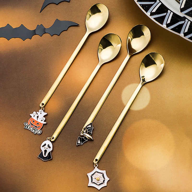 Bộ Muỗng Nĩa Inox Hình Halloween Ngộ Nghĩnh