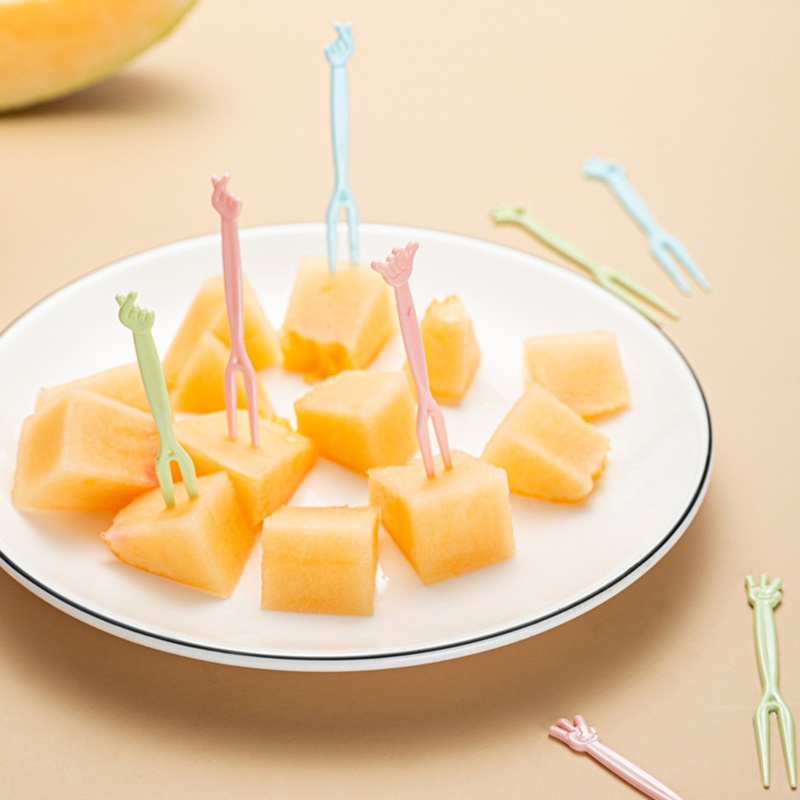 Set 50 Nĩa Ăn Trái Cây / Tráng Miệng Mini 3 Màu Dễ Thương