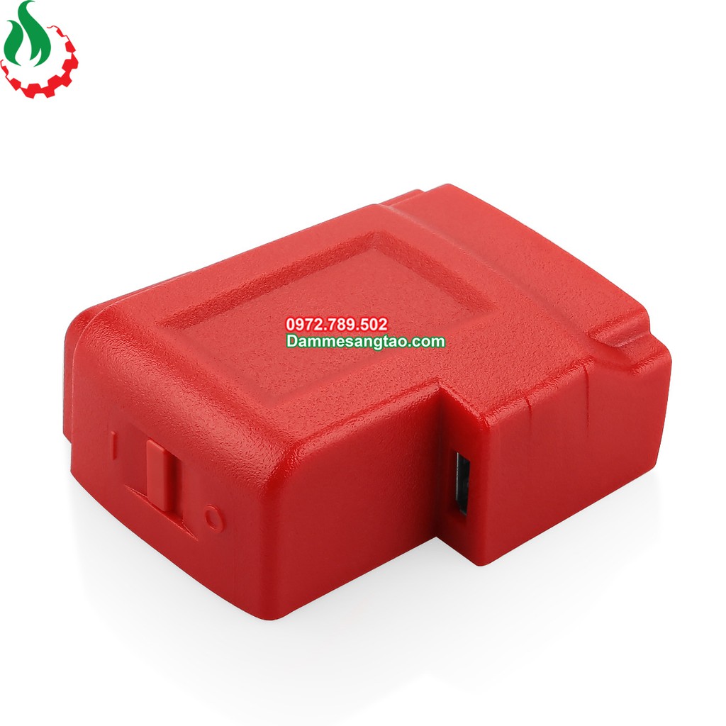 Đế chuyển pin Milwaukee 15V/18V sang Usb 5V sạc điện thoại