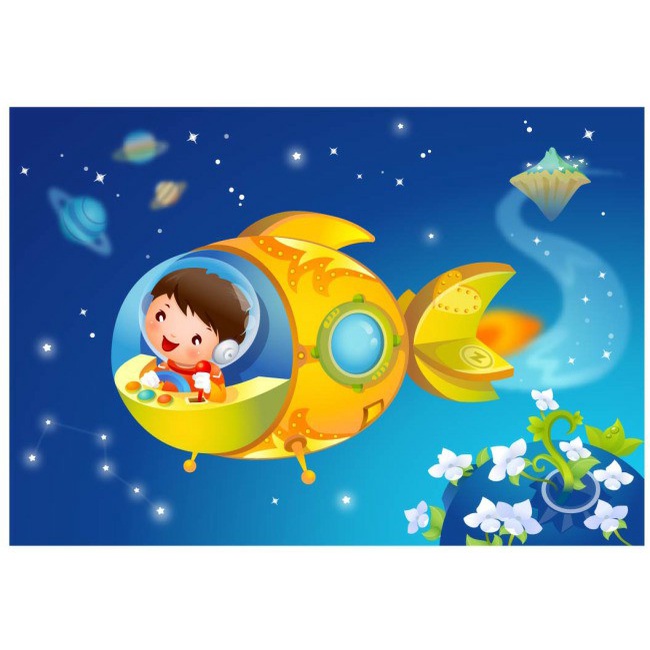 Decal dán tường cho bémẫu hoạt hình đáng yêu