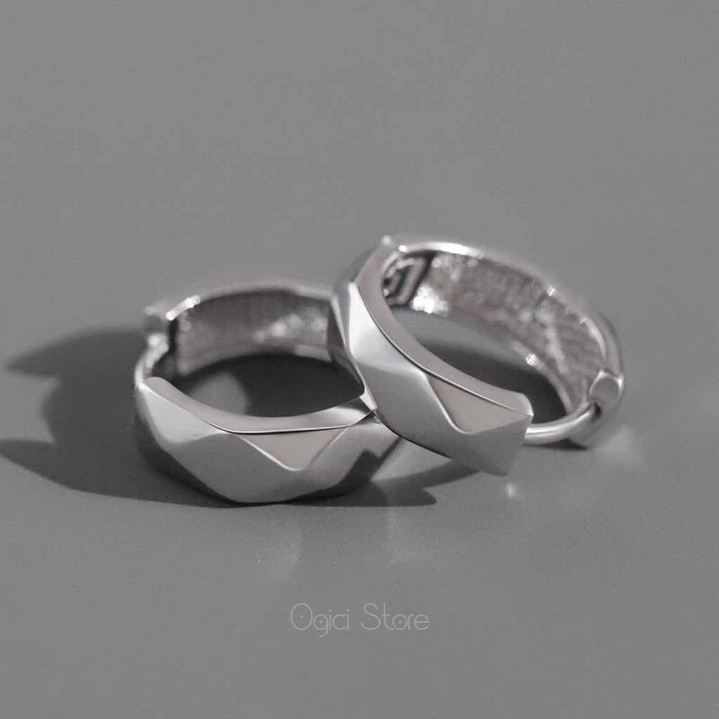 Bông tai, Khuyên tai nam nữ dáng tròn thời trang cá tính sành điệu phong cách âu mỹ, Độc đáo, Unisex, 1 chiếc