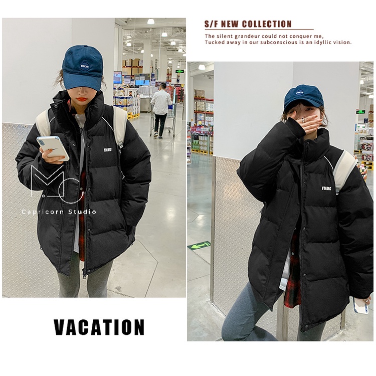 Áo khoác phao béo dáng ngắn phong cách Hàn Quốc cho mùa đông