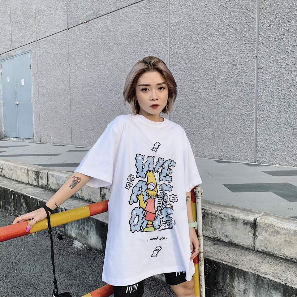 Áo Simpsons Hey You Studio Trắng - Tee Simson Xương - Áo phông Simpsonn x Jason Unisex - Áo we are one '