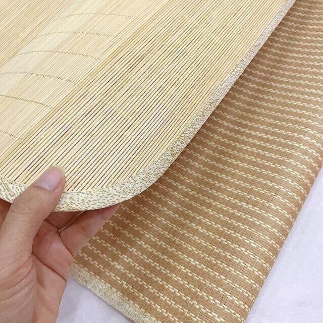Chiếu trúc bamboo Uala &amp; Rogo tăm tre mịn sử dụng 2 mặt tăm tre và mặt vải tencel