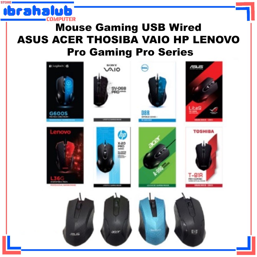 Chuột Chơi Game Có Dây Usb Cho ASUS ACER THOSIBA VAIO HP LENOVO DELL Pro