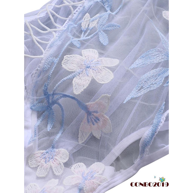 Hgm- Bộ Đồ Lót Liền Thân Thêu Ren Gợi Cảm Dành Cho Nữ Mặc Trong Đám Cưới Trăng Mật