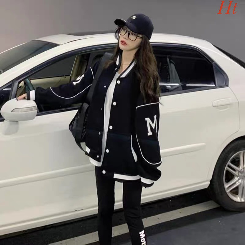 Áo khoác Bomber nỉ Vòng tay M-6H2T