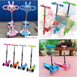 [GIÁ SỈ] XE TRƯỢT SCOOTER 3 BÁNH CÓ ĐÈN LED - HÌNH THỎ, ẾCH [SALE]