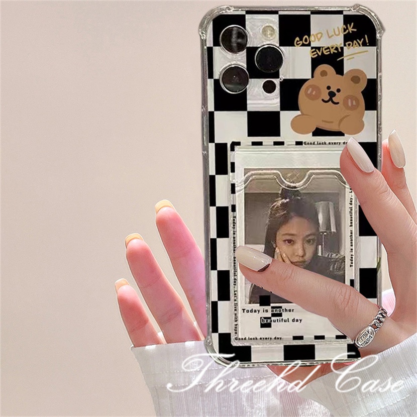 Ốp Điện Thoại Mềm Chống Sốc In Hình Gấu Dễ Thương Cho iPhone 14 13 12 11 Pro Max SE2020 X Xr Xs Max 8 7 6 6s Plus