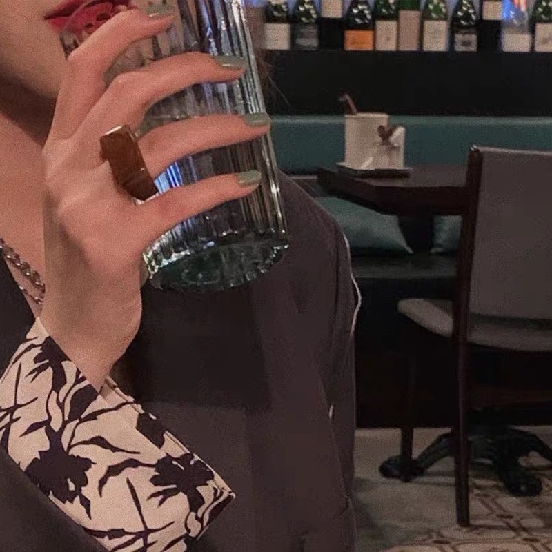 Nhẫn Nhựa Acrylic Trong Suốt Phong Cách Hàn Quốc Độc Đáo Cho Nữ