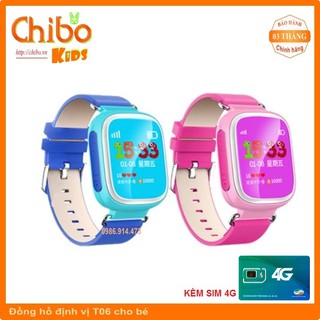 Đồng hồ định vị trẻ em nghe gọi điện thoại Kids T06 - kèm Sim 4G