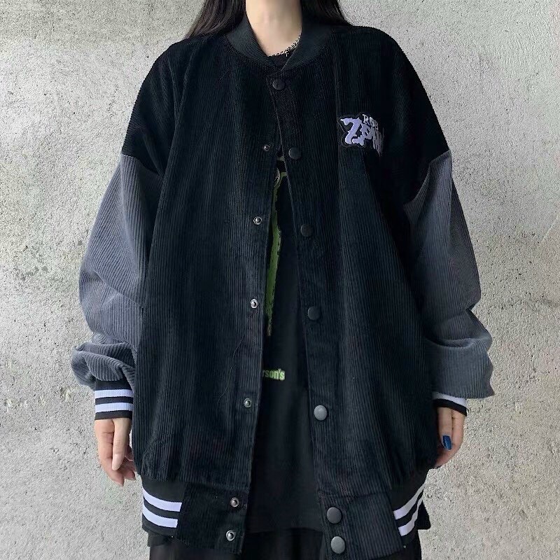 Áo Bomber Nhung gân mịn đẹp Zombies rất cá tính - Form rộng Unisex Nam Nữ Couple | BigBuy360 - bigbuy360.vn