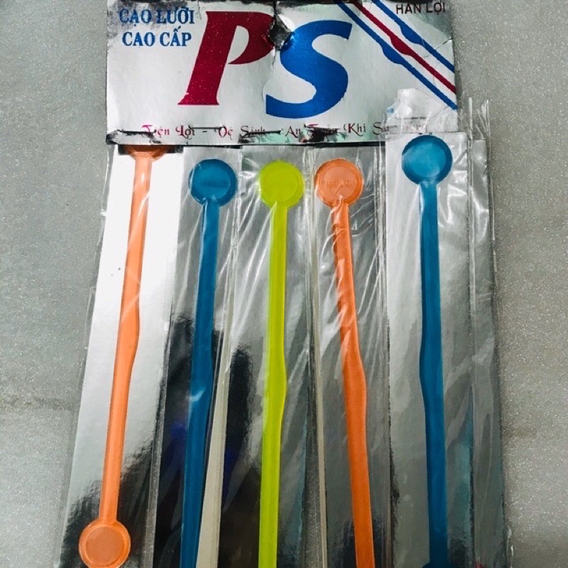 Sỉ _ 100 cây Cạo Lưỡi Thẳng Inoxx, NHựa Ps (Hình thật, dài 18cm)