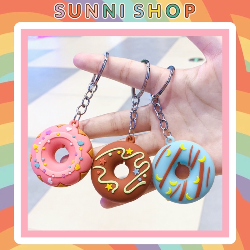Móc Khoá Hình Bánh Dounut Siêu Xinh