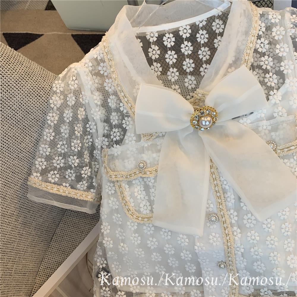 Xiaoxiangfeng suit female summer 2022 new socialite temperament high feeling small dress two-piece set of foreign style