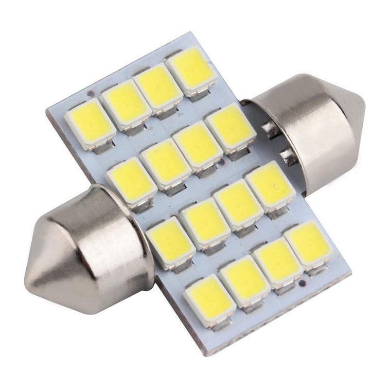 1 Đèn LED biển số xe hơi 31mm 16SMD 1210