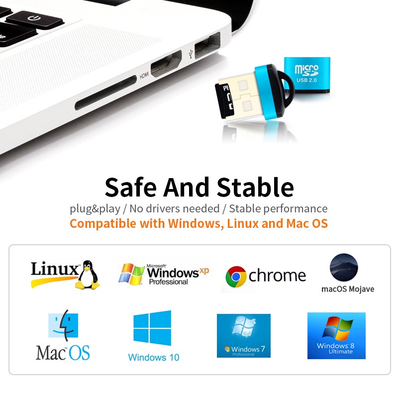 Đầu Đọc Thẻ Nhớ TF Usb 2.0 Tốc Độ Cao
