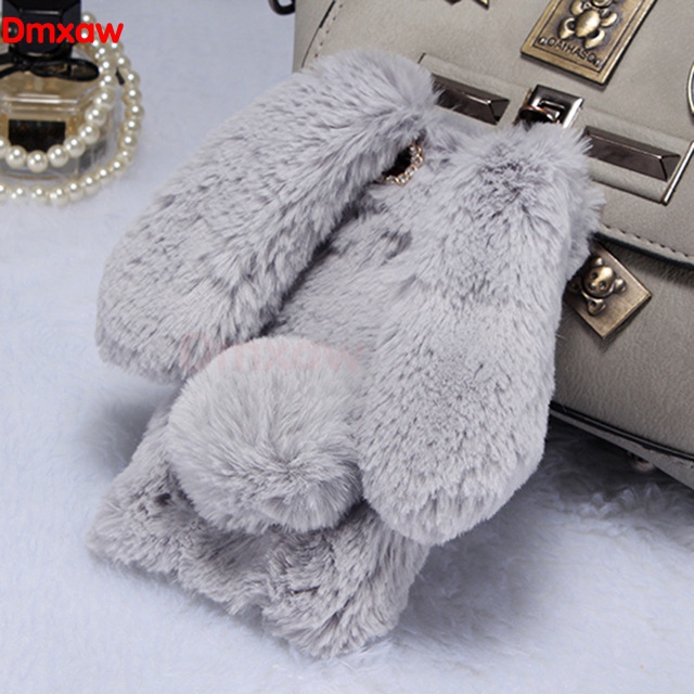 Hairy Case OPPO R15 R15X K1 R11S R11 F3 R9 R9S F1 Plus A57 A39 A37 Neo 9 Cute Rabbit Animal Soft Plush Warm Cover