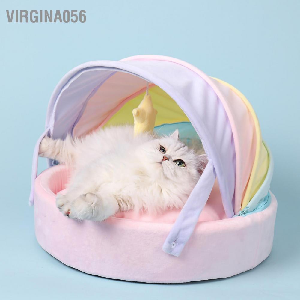 Có thể bán buôn Rainbow Cat Nest Four Seasons Sẵn có Thiết kế chống trượt dưới đáy Nhà mèo mềm mại thoải mái cho nuôi chó Virgina056 Hàng giao ngay