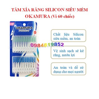 Tăm silicon siêu mềm okamura vip 60 que- chất lượng nhật bản