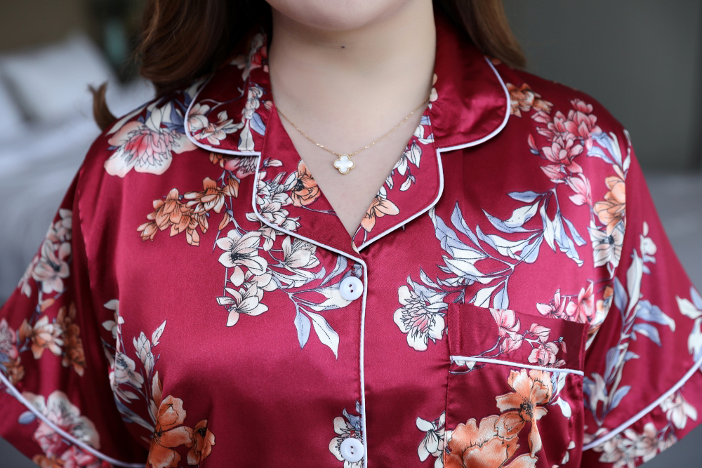 Bộ Đồ Ngủ Lụa Bóng Size Xl-5Xl Cho Nữ Từ 60-175kg