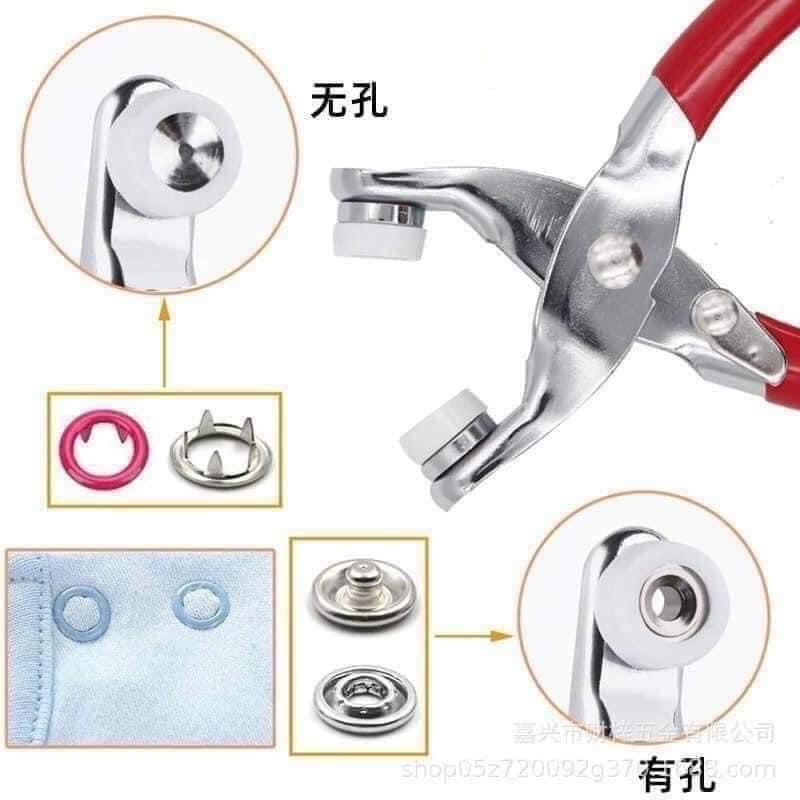 Kìm bấm cúc, kìm bấm khuy áo khuy quần ( tặng kèm 25 cúc )