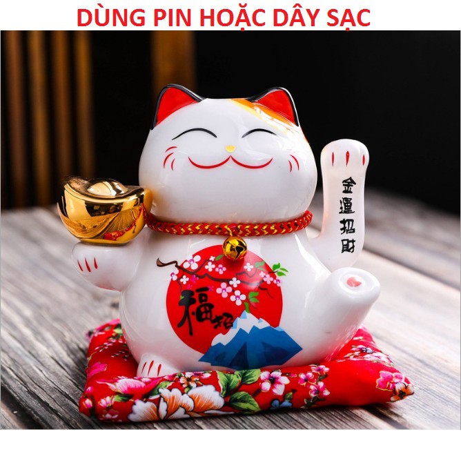 Mèo thần tài vẫy tay - cao 18cm