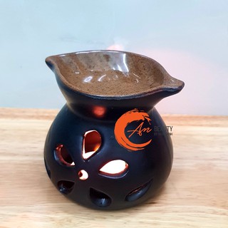 [TẶNG NẾN VIÊN ĐỐT ĐÈN] - Đèn gốm đốt nến xông tinh dầu