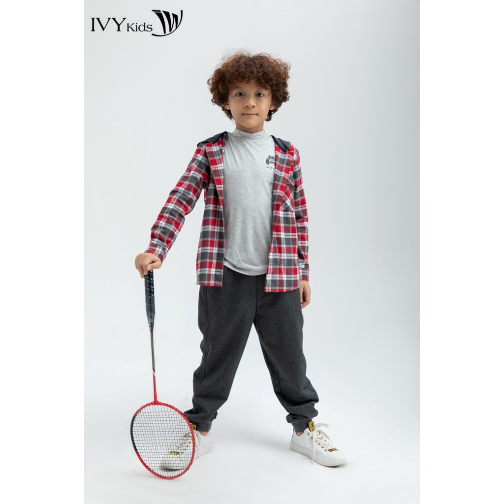 Áo thun cổ lọ bé trai IVY moda MS 58K1158