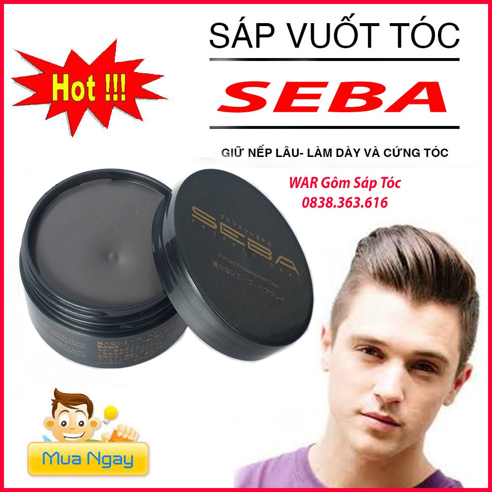 [CHÍNH HÃNG 100%] Sáp Vuốt Tóc SEBA 80g Siêu Cứng - Hàng Nhật Bản Chính Hãng