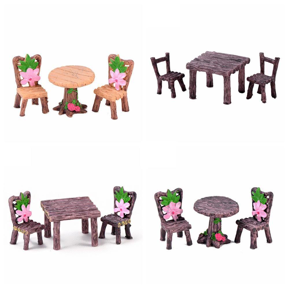 Set 3 Tượng Gỗ Mini Trang Trí Hòn Non Bộ