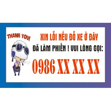 Sticker dán xe  otofun "Xin lỗi đỗ xe ở đây đã làm phiền", lái mới xin thông cảm có kèm số điện thoại theo yêu cầu | BigBuy360 - bigbuy360.vn