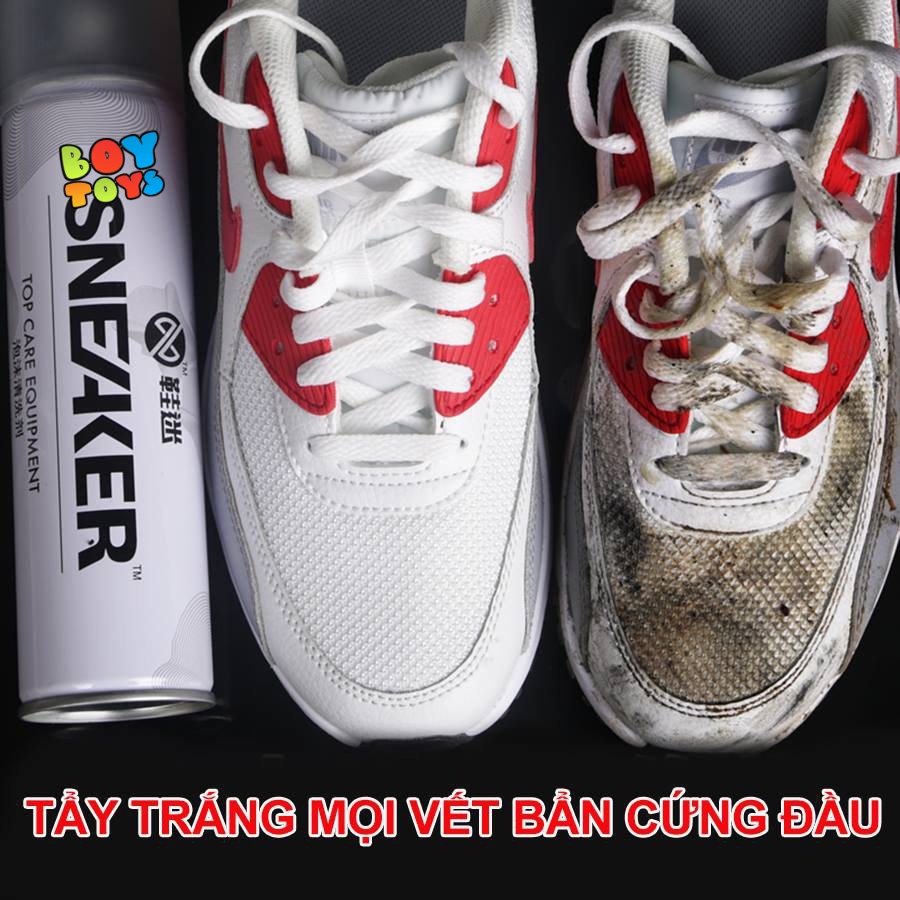 Bình xịt bọt tuyết vệ sinh giày, làm sạch, làm trắng giày dép tiện lợi