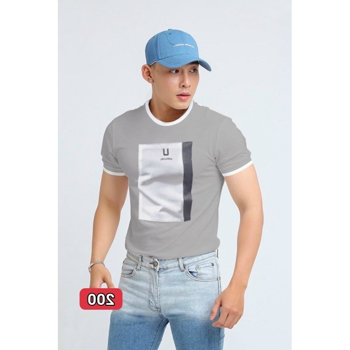 Áo Thun Nam trắng Cổ Tròn in họa tiết Cao Cấp ( nhiều màu) Tay Ngắn, chất cotton mềm mại Lady-Hn Store88 200