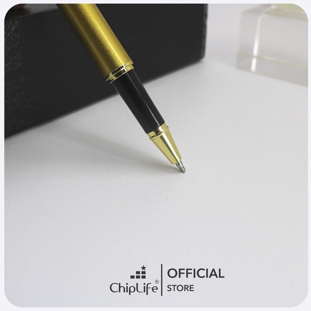 Bút ký cao cấp CHIPLIFE P027VV vàng - Ngòi 0.5mm mực xanh