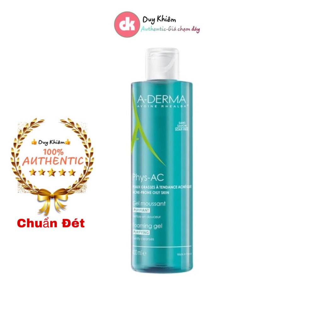 Sữa Rửa Mặt A-Derma Gel Moussant Purifiant Phys-Ac