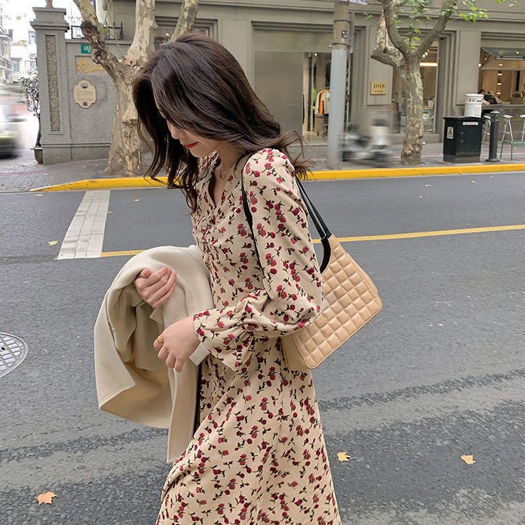 Váy Trắng Hoa TTLS130 Váy Hoa Nhí Dài Tay Phong Cách Hàn Quốc Size S/M Kèm video tự quay | BigBuy360 - bigbuy360.vn