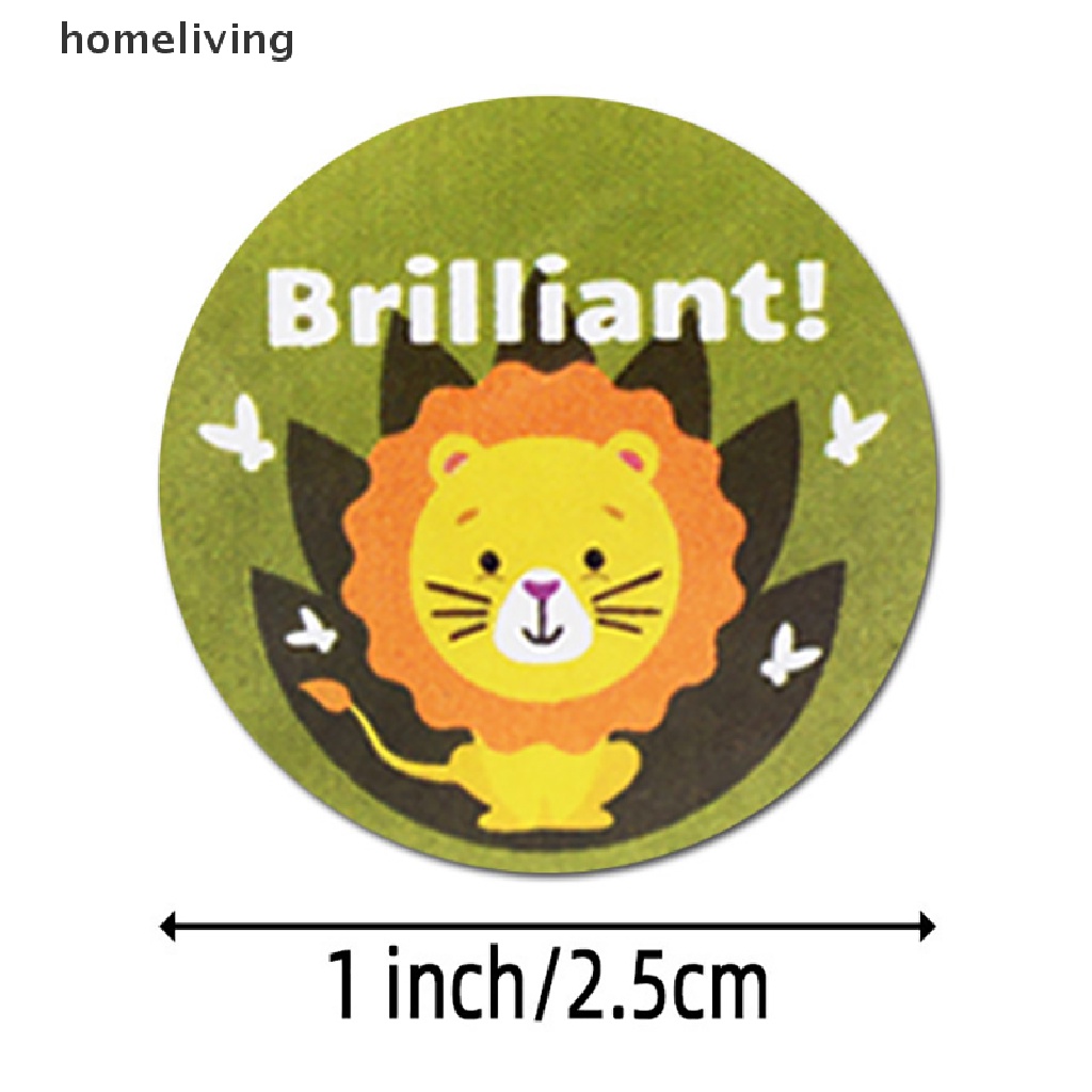 Cuộn 500 Sticker Hoạt Hình Dán Phần Thưởng Cho Bé